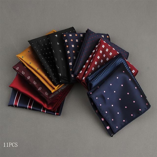 TEMU 11pcs Of Men's Stylish Pocket Squares, Suitable For Everyone, For Weddings, Ceremonies, And Work