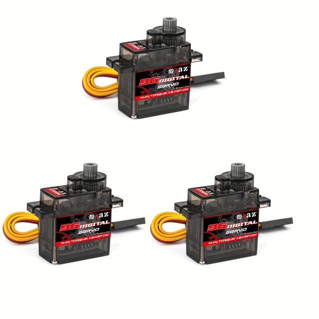 TEMU 1/3/5 piezas de engranajes de metal RCXAZ, microservos digitales 9G para helicópteros, aviones, barcos, coches y robots de control remoto RC