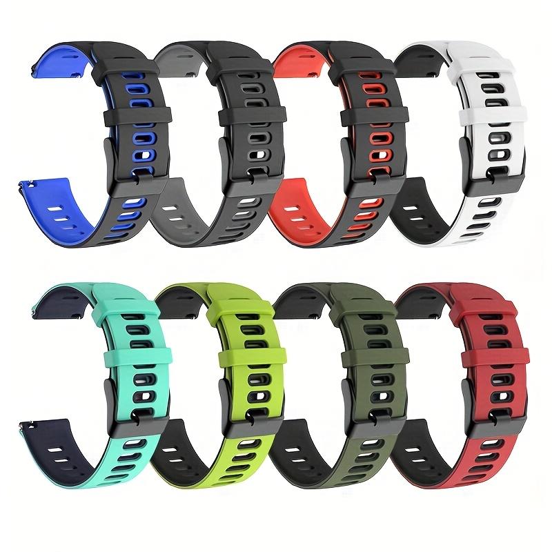 TEMU 8pcs Set Of 22mm 20mm Silicone Strap Suitable For Galaxy Watch 7 Fe 6 5 4, Huawei Watch 5 4 3 -2 Pro, And Gtr 4/gts 4. Soft And Breathable Strap, Durable And Sweat Resistant