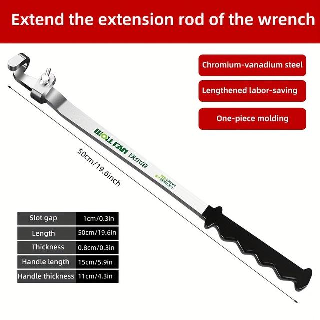 TEMU Universal Extension Wrench Tool, Torque Converter Rod With Thickened And Extended Handle For Grip