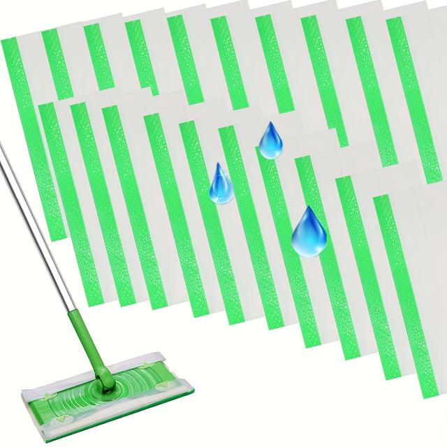 TEMU 20pcs Of Cleaning Cloth Pads Suitable For Swi-ffer Sweepers - Disposable Dusting Mop Refills Designed For Cleaning Hardwood Floors