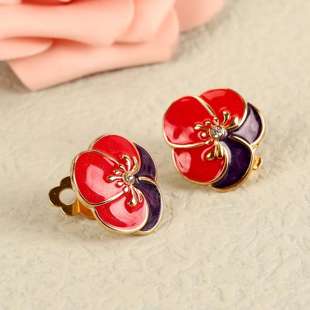 TEMU Chinese Retro Earrings Silvery Needle Small Fragrance Fashion Ear Clips Friend Gift, Girlfriend Gift, Best Friend Gift