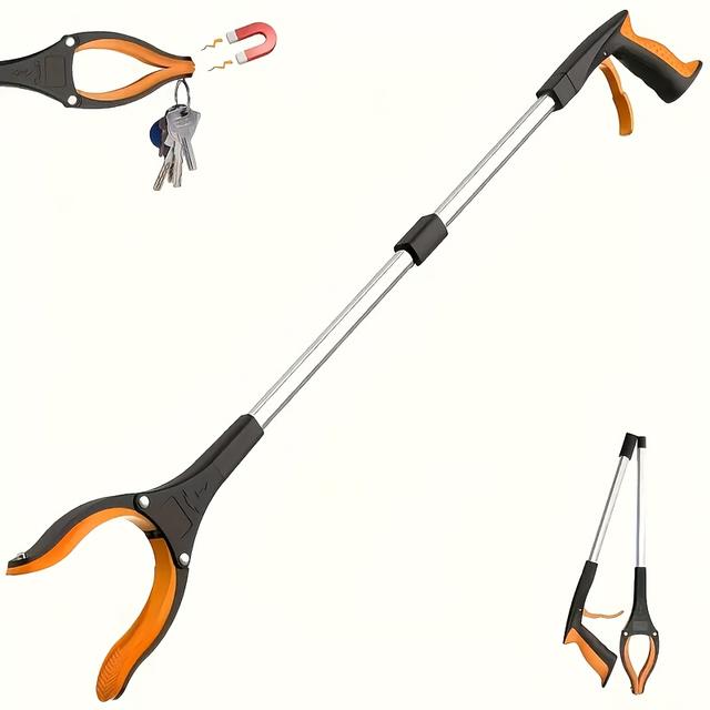 TEMU Grabber Reach Tool 32inch Foldable Reach Grabber Picking Tool, With 360 Degree Rotating Jaws And Magnetic Tip, Upper For Garbage Pickup, Lightweight Grabber, Suitable For Elderly/senior Use