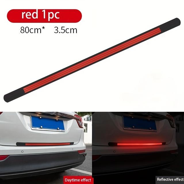 TEMU Listón Reflector Anticolisión para Coche, Listón Decorativo Antirrayaduras y Antigolpes para Maletero, Accesorios de Parachoques Decorativos