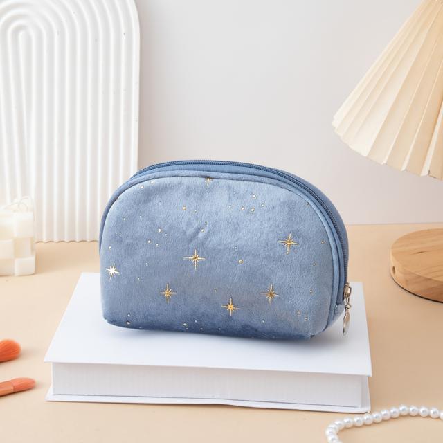 TEMU Exquisite Star Half- Bag, Fashionable Cosmetic Organizer, Compact And Portable Travel Storage Pouch