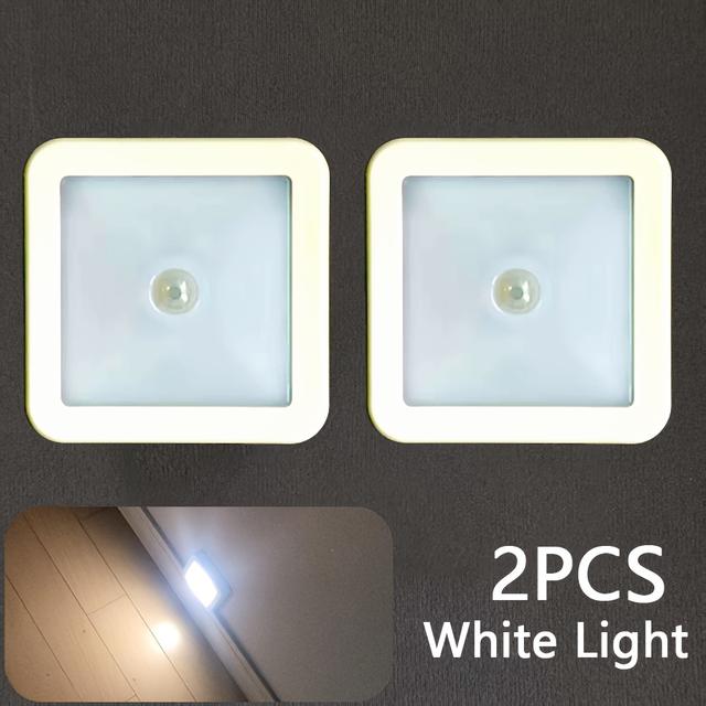 TEMU 2pcs/3pcs, Led Under-cabinet Lights, Motion Sensor Night Lights With Smart Pir, Suitable For Cabinets, Stairs, Wardrobes, Bathrooms, Bedside, Corridors, , Aaa Batteries