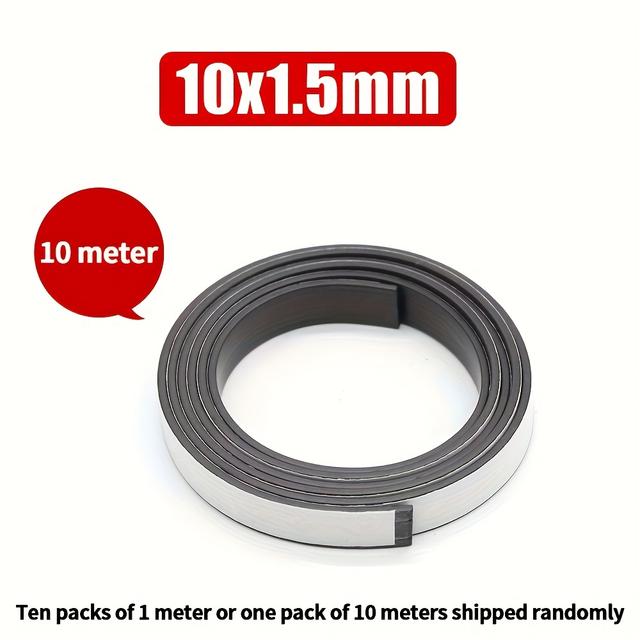 TEMU Self-adhesive Magnetic Rubber Tape, Flexible Strong Magnet Strip, 10, 15, 20, 25x1.5mm