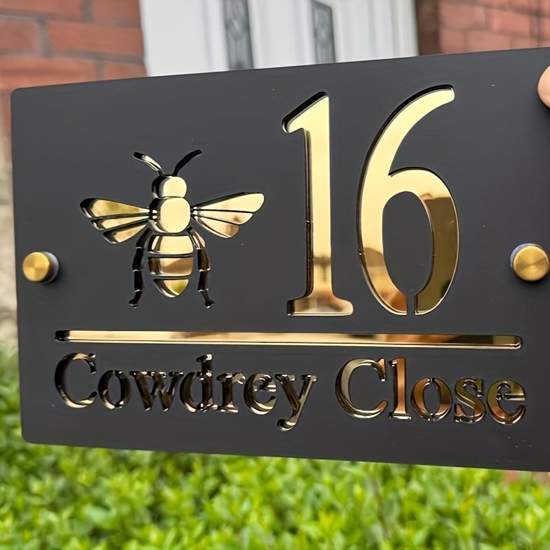 TEMU Custom Double-layer Cute Little Number, Sweet Number Sign, Villa Door Sign, Modern House Number, House Name, Address Sign, Gift, Moving Gift, Large Hollow Door Plate