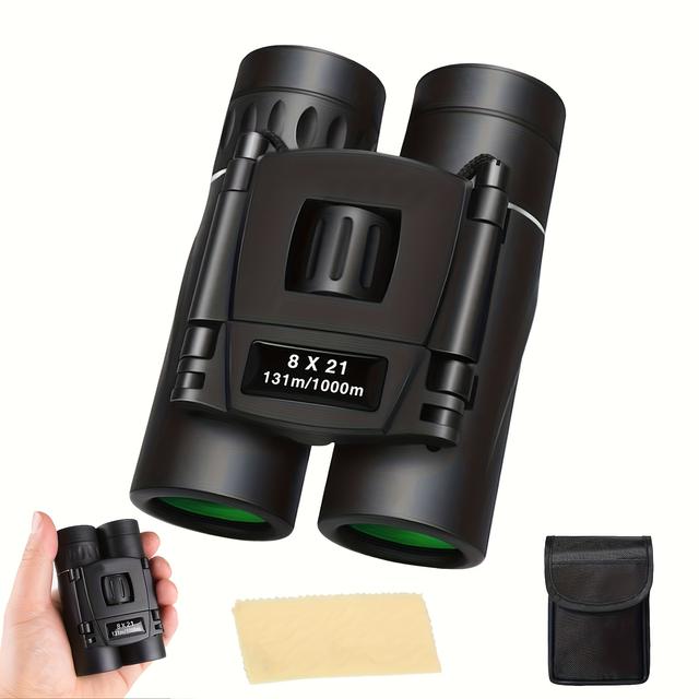 TEMU Compact Binoculars, Free Waist Bag, Lanyard, Mini Pocket Binoculars, Small Binoculars, Very Suitable For Adults, Bird Watching, Concerts, Theaters, Operas