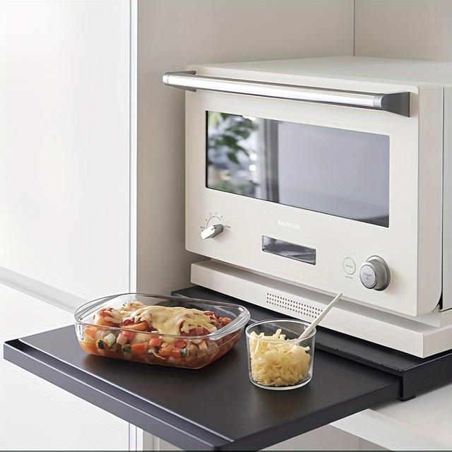 TEMU Multifunctional Kitchen Microwave Stand With Pull-out Storage Drawer