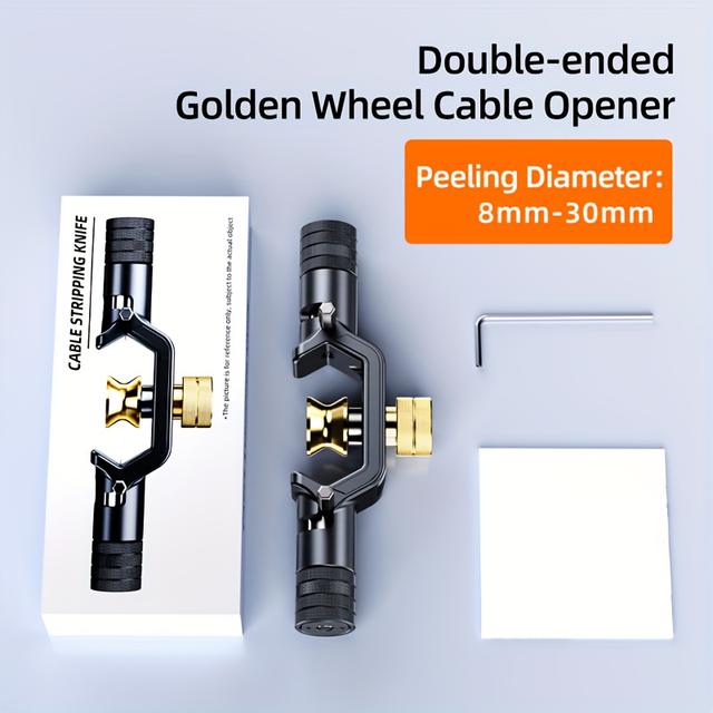 TEMU 1pc Máquina Vertical Profissional de Corte e Descascamento de Cabos - 10MM, Corte e Descascamento Eficiente para Cabos com um Ajustável de 4-8-30MM