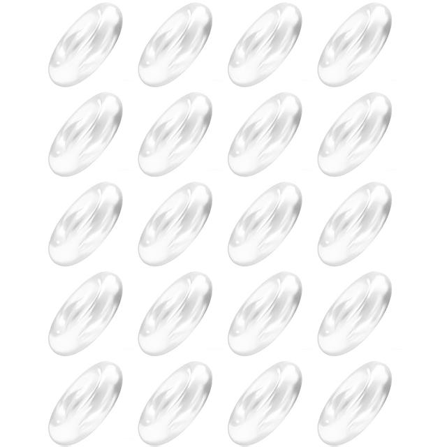 TEMU 20개 투명 도어 스토퍼, 부드러운 소재, 신축성, 내구성, 재사용 가능, 벽 보호 받침대 포함, 도어 간편 수리, 간편한 설치, 모든 도어 핸들에 적합, 부활절, 아버지의 날 완벽한 작은 선물