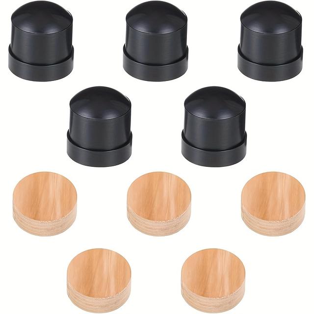 TEMU 10 Stück Posaunen-Gummistopper Posaunen-Pads 10mm Schwarz – Gummispitzen für Posaunen-Slides, Zubehör für Blechblasinstrumente