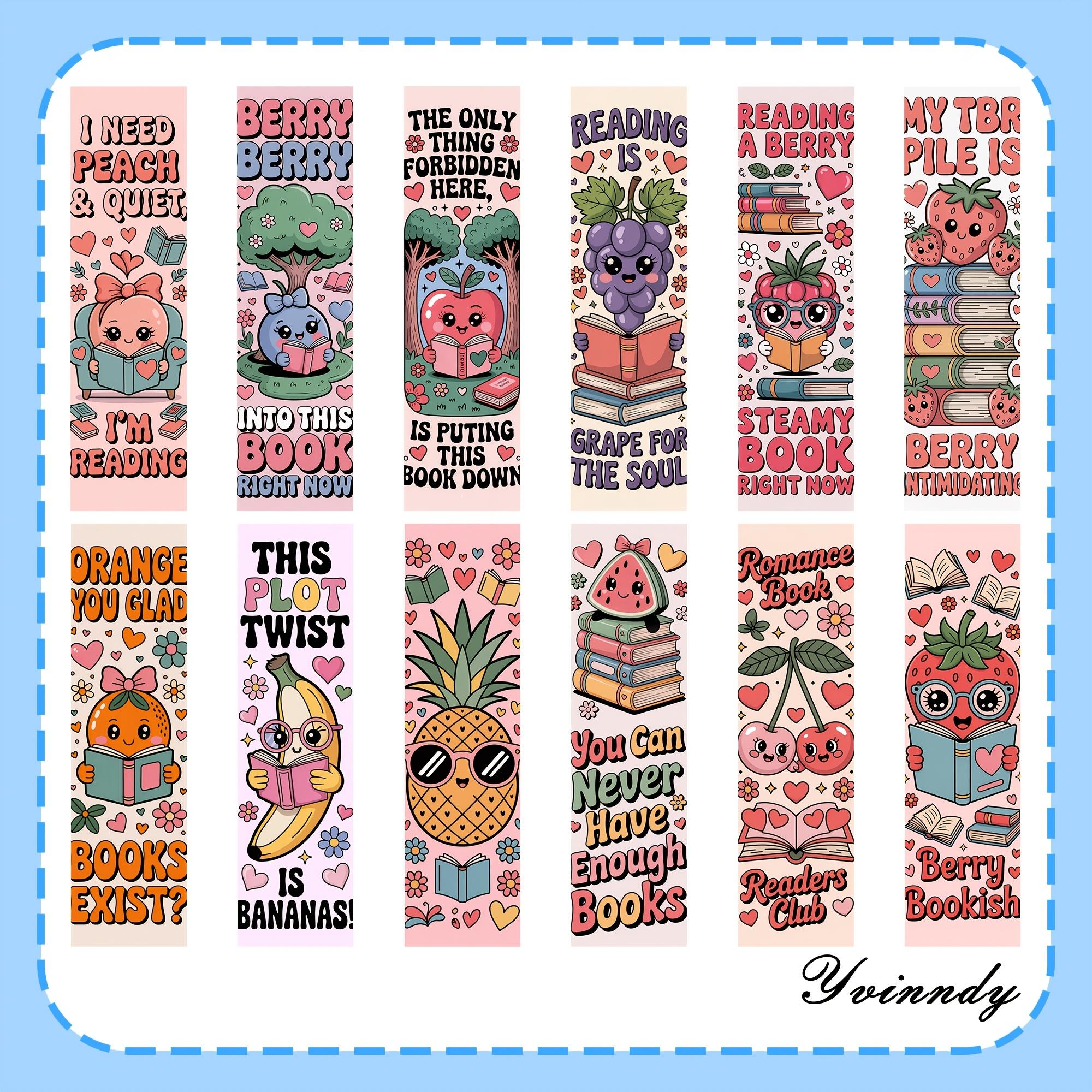 TEMU 24pcs Diy Uv Dtf Transfer Suitable For Book Lovers, Iron- Vinyl Bookmark Sheets With Book-themed Designs, Patches For Journals, Planners, Scrapbooking & For Handmade Crafts For,, Hobbyists