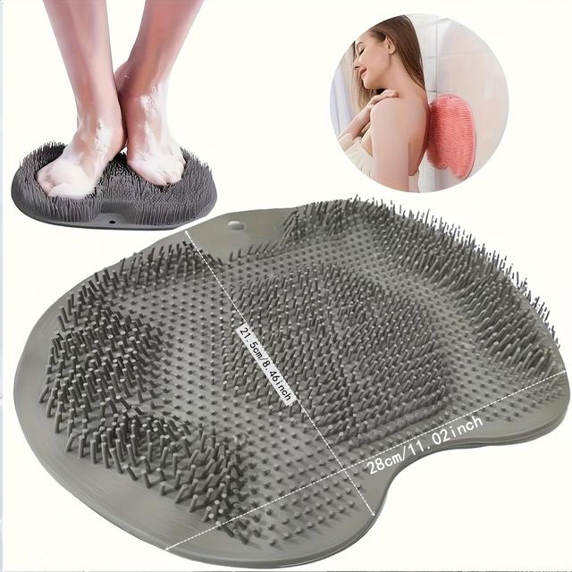 TEMU 1 Almofada de esfoliação para pés com , hipoalergênica, antiderrapante, limpeza profunda, massageador de pés para banho, escova manual sem odor para esfoliação, para banheiro em casa