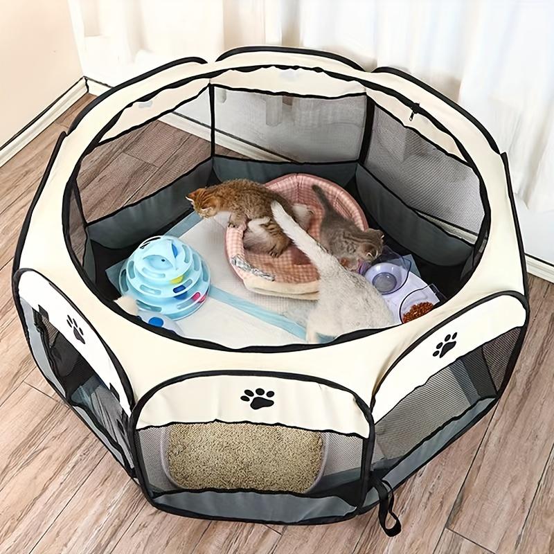TEMU Cat Nest Room Production Box Pregnant Kitten Nest Enclosed Breeding Kennel Breeding Supplies Tent Fence