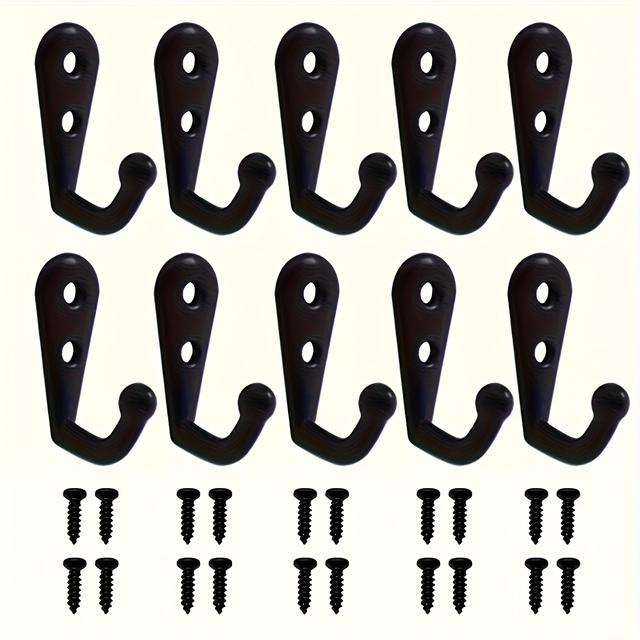 TEMU 30 Stück Retro-Legierungshaken, Einzelreihenhaken mit Schrauben, Mini-Wandhaken für Zuhause, Küche, Kleideraufhängung, Moderner Stil, Nützliche Haken