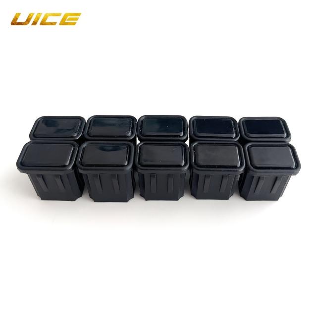 TEMU 10 st Halkfria Hållbara Gummiprop för Ishockeystickans Ändstycke - Ersättningsskyddstillbehör för Senior Ishockeystickor