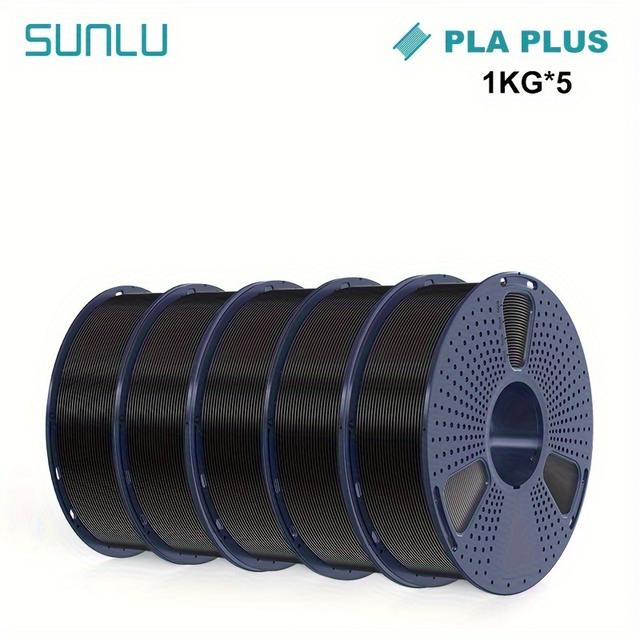 TEMU 5kg Pla Plus Filament 1.75mm For 3d Printer, Wound Pla Pro 3d Printing Filament 1.75mm, Dimensional Accuracy +/- Mm, Fit Most Fdm 3d Printers, 1kg Per Spool, Pack Of 5