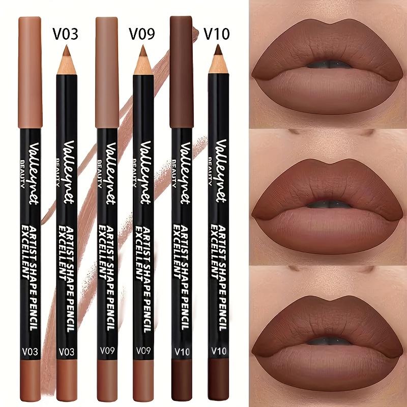 TEMU 3pcs/set Lip Liner Set & Eyeliner Set Long Lasting Matte Waterproof Lipstick 2in 1 Eyeliner&lipliner Waterproof Lipliner Lipstick Set Women Lips Makeup Cosmetics Matte Lip Makeup Pen