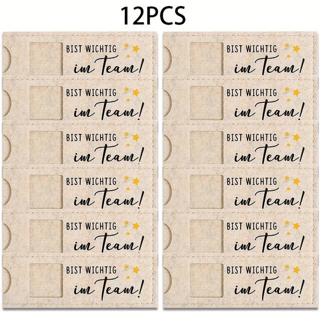 TEMU Deutsch Geschenktaschen, 6/12er-Pack Filzverpackungstaschen, Dekorative , Deutsch