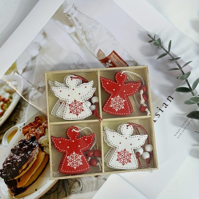 TEMU Wooden Christmas Ornaments Christmas Tree Ornaments Christmas Gifts Wooden Box Exquisite Ornaments Christmas Decorations