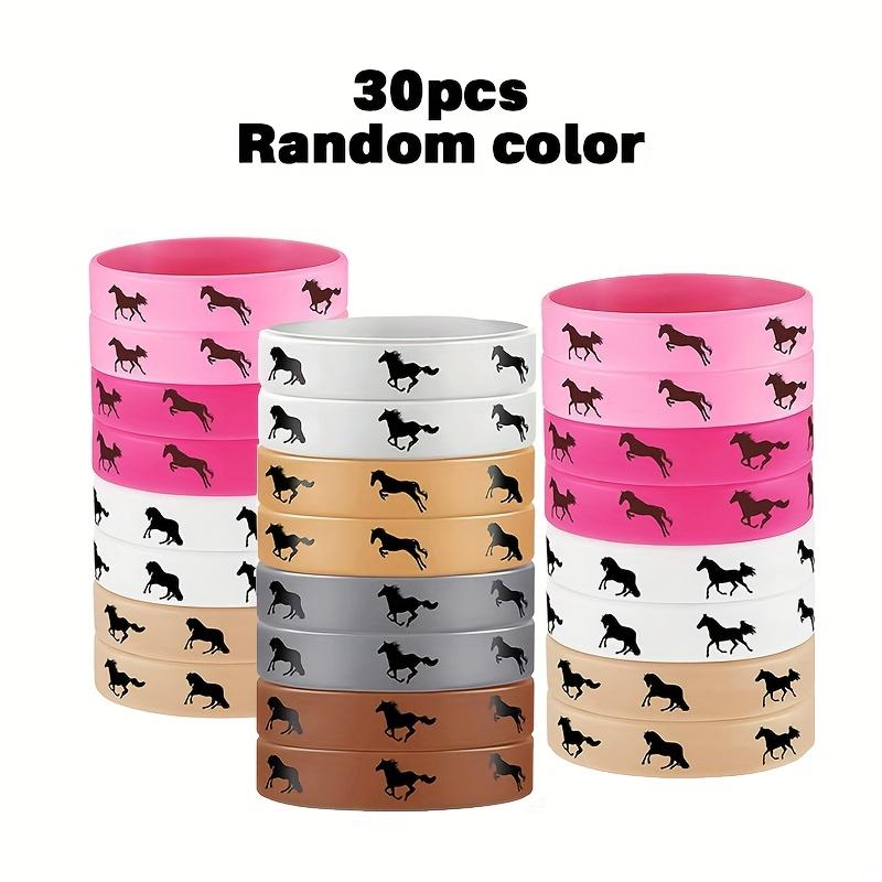 TEMU 30pcs Of Silicone Wristbands Featuring For Patterns, Designed With High Elasticity And No , Making Them Ideal As Gifts For Competitions, Birthdays, And For Parties