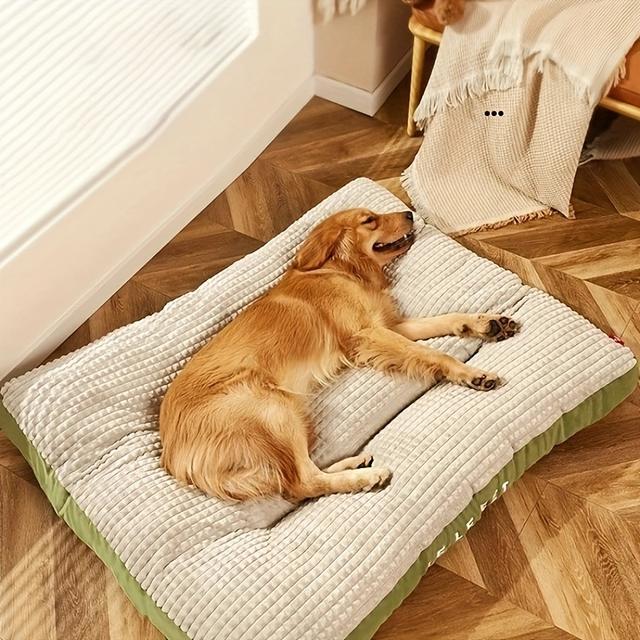 TEMU Le tapis carré pour animaux de compagnie est confortable, , et aux rayures. Il convient aux chats et chiens grands, moyens et pour dormir en toutes et constitue un matelas pour chien