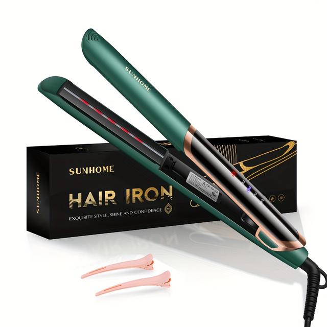 TEMU Sunhome Ceramic Hair Straightener, 2in 1 Hair Straighteners And Curlers With Ceramic Coating For , 10 Second , Up To 230°c, Lasting Results For /wave/straighten Hair