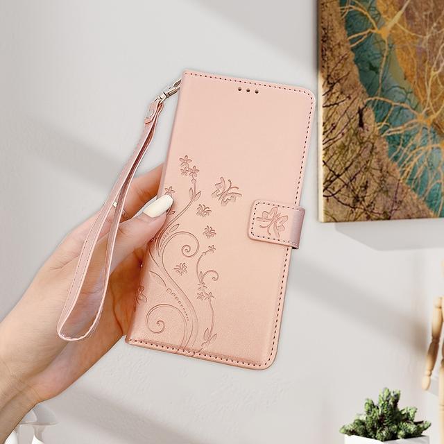 TEMU Phone Case: 70 X50i 90 5g 90 Lite 5g Embossed Solid Color Pu Lanyard Support Wallet Flip Cover Faux Leather Wallet Flip Case