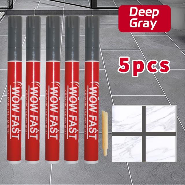 TEMU 5er-Set Fliesenfugenstifte - Verschiedene Farboptionen für schöne Fugen, geeignet für Wand- und Bodenfliesen, Keramikreparatur