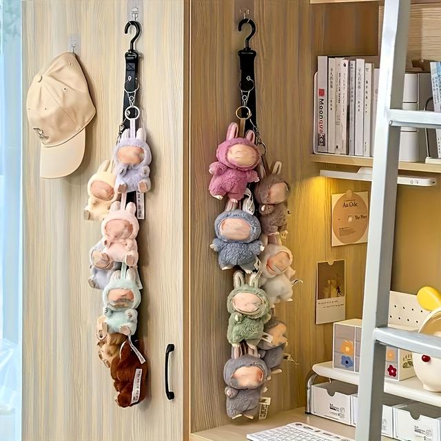 TEMU 2 Multifunctional Storage Ladder Display Hangers For Labubu, Adjustable Display Rack For Organizing And Showcasing Labubu, Perfect For Doll Collection