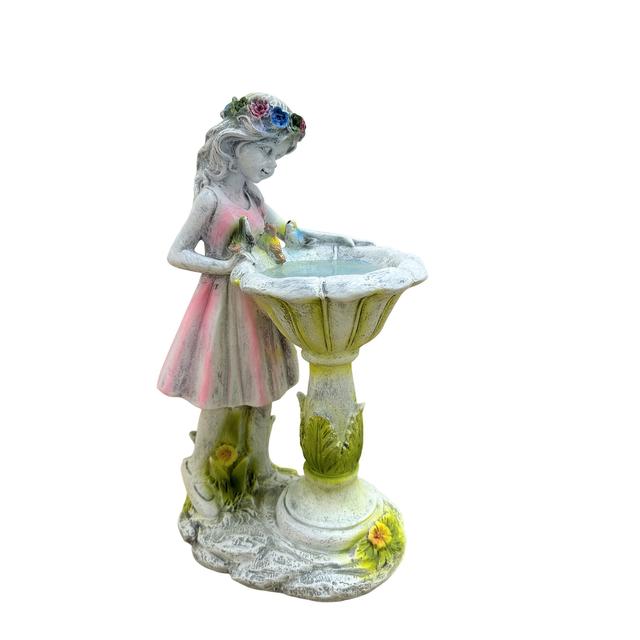 TEMU Resin Craft Solar Lights, Fairy Outdoor Statue Lights, Outdoor Decorative Landscape Lighting, Suitable For Gardens, Yards, Lawns, Patios, , And , A Gift For .