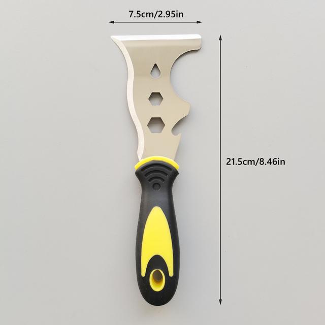 TEMU 15-in-1 Paint Scraper Tool - High Carbon Steel Blade, Non-electric Manual Design For Efficient Indoor & Outdoor Cleaning, Sturdy Metal & Plastic Construction For Long-lasting Use