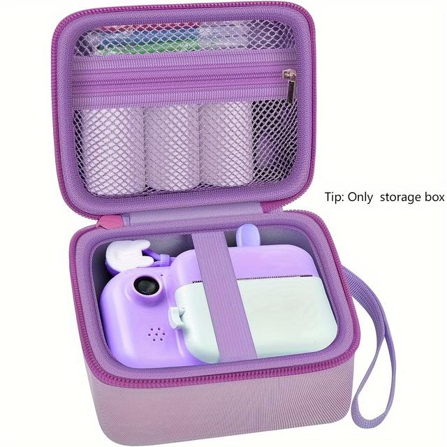 TEMU Camera Case Compatible With Instant Camera For Cameras Storage Holder Bag For Girls Toddler Camera And Print Paper(box Only)