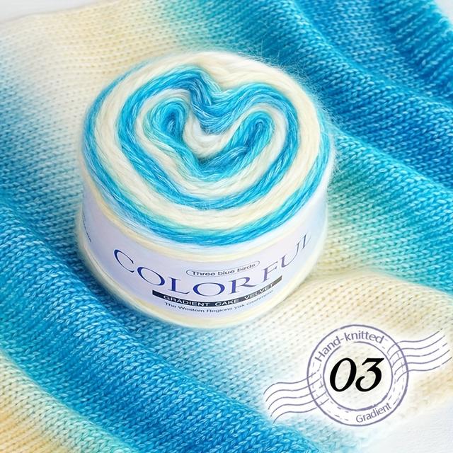 TEMU 100g, Farbverlauf-Alpaka, Buntes Strickball, Gewebter Schal, Gehäkelte Mütze und Schal