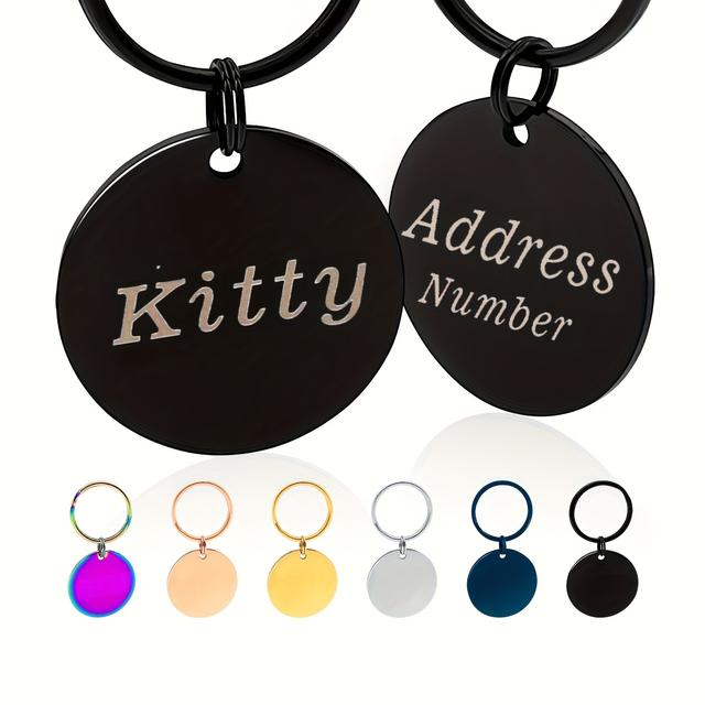TEMU Pet Custom Pet Personalized Dog Tag Personalized Name Anti-lost Cat And Dog Id Tag