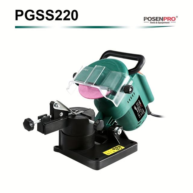 TEMU 220W Elektryczna Ostrzałka do Pił Łańcuchowych, Przenośna Szlifierka Łańcuchowa z Tarcizami, Solidna Maszyna do Warsztatu, Wtyczka EU (Kompatybilna z Konserwacją Pił Łańcuchowych)