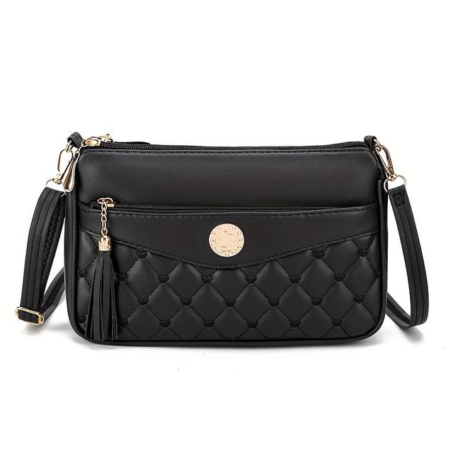 TEMU Retro Love Large Capacity Lady Shoulder Bag -match Small Square Bag Crossbody Middle-aged Woman Bag Shopping Bag