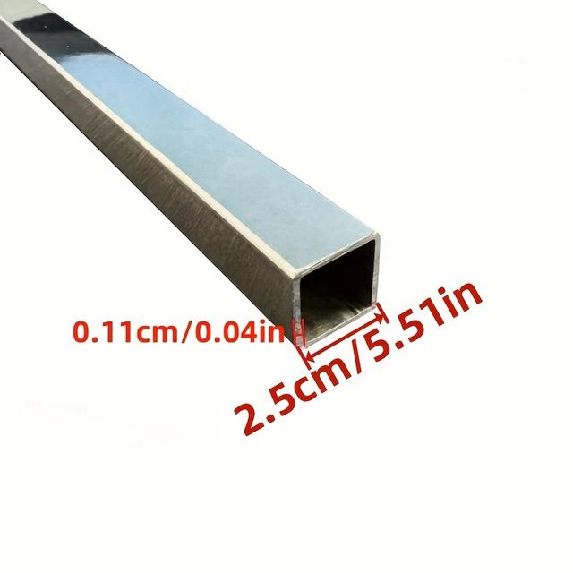TEMU . 50cm Langes 201 Edelstahl Quadratisches Rohr 15x15/20x20/25x25mm 1.1mm Dick