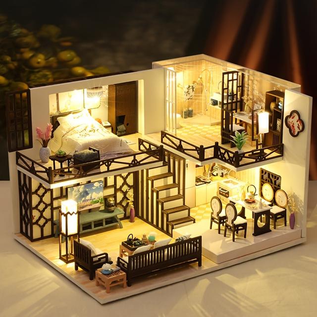 TEMU Yaxinju 3d Miniature Model Building Puzzle, Diy Cottage And Room Toy, Wooden Craft, Valentine's Day, Thanksgiving, Halloween, Christmas, Birthday Gift