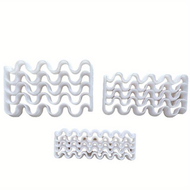 TEMU Cortadores de Arcilla Geométricos Largos, Cortador de Arcilla con Ondulado Fácil para Hacer Aretes, Aretes de Cerámica , Colgantes de Joyería, Herramientas de Arcilla