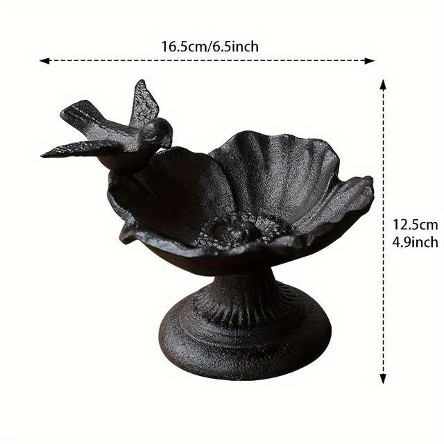TEMU 1pc Of -duty Cast Feeder, Durable Petal Bird Feeder For Courtyard Decoration, Without Battery