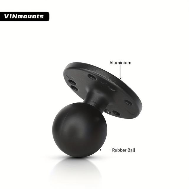 TEMU VINmounts 1,5-Zoll Rundkopf-Basis-Halterung aus Aluminiumlegierung mit Gummibeschichtung, Lochabstand 30*38 mm, Audioausrüstungs-Setup, schlankes Design, langlebige Konstruktion