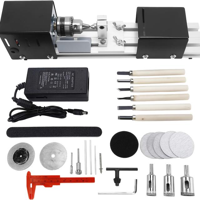 TEMU آلة تلميع الخرز المصغرة لترس الخشب DIY معالجة CNC لأعمال النجارة طقم قياسي
