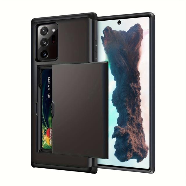 TEMU Phone Case - Cover For Note 20 Ultra With Card Slots And Slide Armor Design For Galaxy Note 20 And 20 Ultra