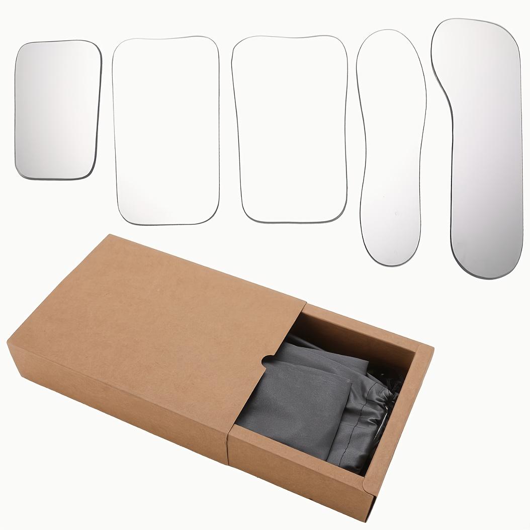 TEMU 5pcs Set Double-sided Glass Reflector Mirror With High-quality Polished Surface For Clear Imaging
