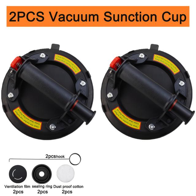 TEMU 2-pack 8-inch High-performance Vacuum Suction Cups | 250kg Load Capacity, Strong , Manual Pump Driven, Ideal For Factory Warehouse Material Handling And Positioning