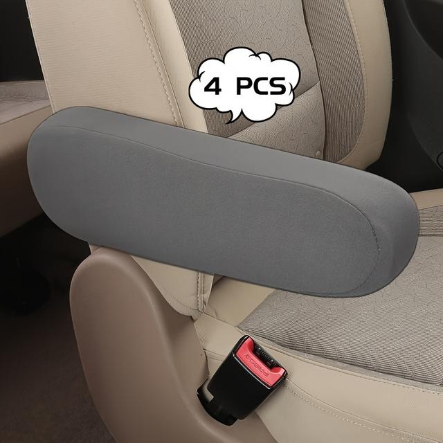 TEMU Set Of 4 Elastic Fabric Armrest Covers For Car Seats, Suitable For And Rvs, Universal Protective Covers That Are Washable.