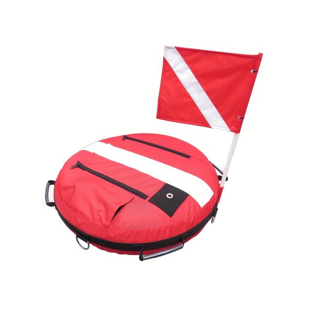 TEMU . Tauchtrainingsbuoy mit roter Tauchflagge - Robustes Material, Runder Marine-Oberflächensignalball